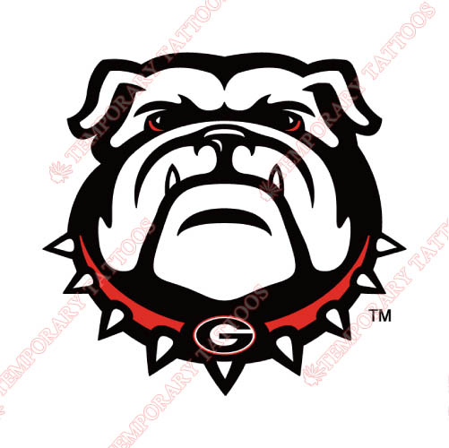 Georgia Bulldogs Customize Temporary Tattoos Stickers NO.4469